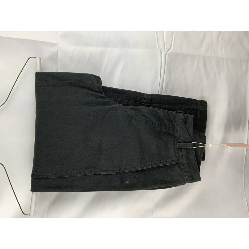 Quince Women's Organic Stretch Cotton Twill Barrel Pant Black 6 NEW